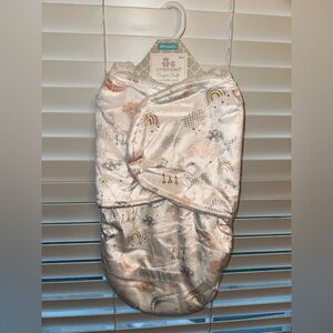 Cribmates Fleece Swaddle Blanket with Rainbow Print size Newborn